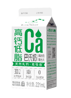 长富高钙低脂奶