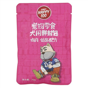 WANPY HAPPY100宠物零食犬用鲜封包 鸡肉 奶酪配方