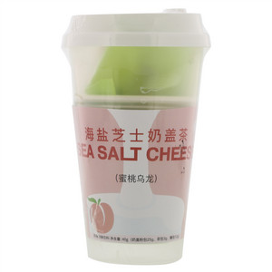 甄饮蜜桃乌龙海盐芝士奶盖茶