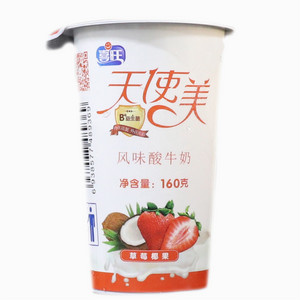 喜旺草莓椰果风味酸牛奶