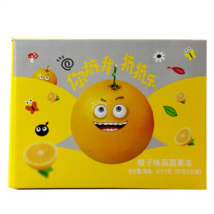 橙子味蒟蒻果冻