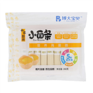 博大宝贝私家厨房小面条营养鸡蛋面（花色挂面）
