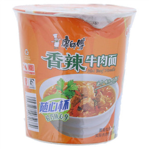 康师傅mini桶香辣牛肉面