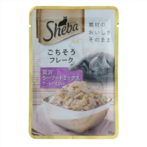 Sheba希宝甄选肉块软包罐头吞拿鱼三文鱼明虾海鲜盛宴成猫猫粮