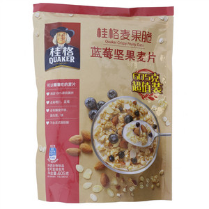桂格麦果脆蓝莓坚果麦片605克