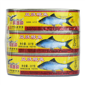 鹰宝钱豆豉鲮鱼罐头