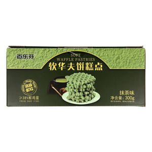 百乐芬抹茶味软华夫饼糕点