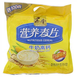 黑牛牛奶高钙营养麦片