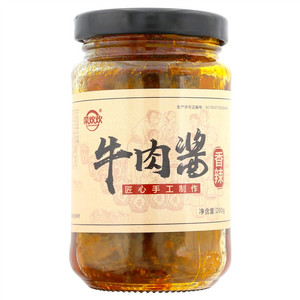 菜欢欢香辣牛肉酱200克