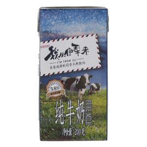 我从伊犁来无菌砖纯牛奶3.8g蛋白