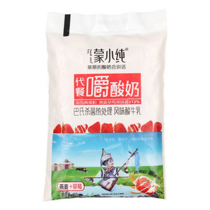 蒙小纯燕麦＋草莓代餐嚼酸奶