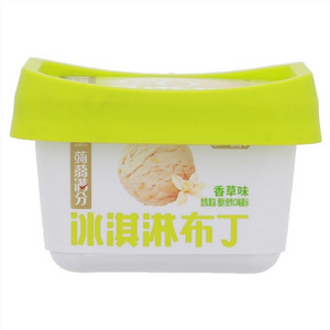 盐津铺子蒟蒻满分香草味冰淇淋布丁（含乳果...