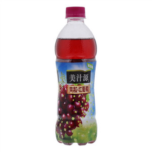 美汁源爽粒●红葡萄水果饮料450ml