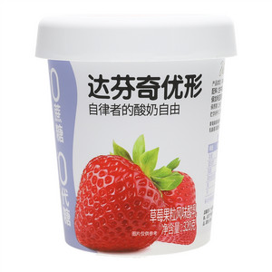 达芬奇优形草莓桑葚果粒风味酸乳320克