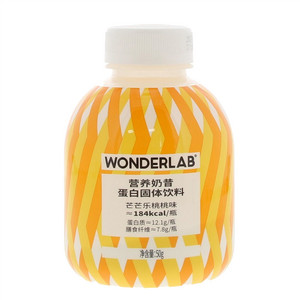 WONDERLAB芒芒乐桃桃味营养奶昔（随身小胖瓶系列）