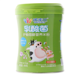 米素儿DHA番茄乳酸菌护畅细磨营养米粉