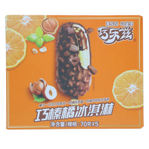 巧乐兹榛子+巧克力脆皮+柑橘味果酱+柑橘罗勒味巧榛菊冰淇淋
