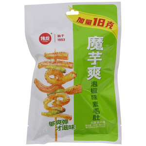 伟龙泡椒味魔芋素毛肚