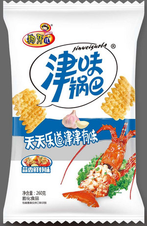 狗牙儿蒜香鲜虾味津味锅巴