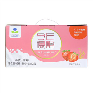 益正元今日慢酵燕麦+草莓果粒乳酸菌饮品