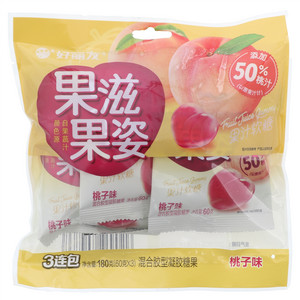 好丽友果滋果姿 混合胶型凝胶糖果 桃子味