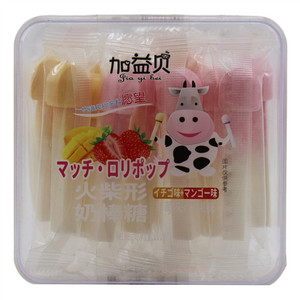 加益贝草莓味+芒果味奶棒糖