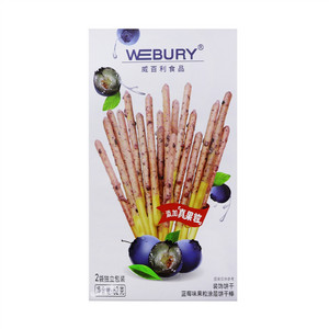 WEBURY威百利蓝莓味果粒涂层饼干棒
