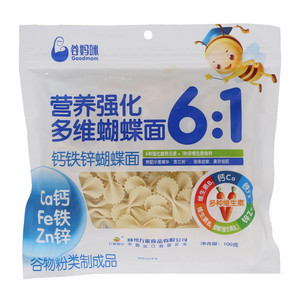 谷妈咪营养强化钙铁锌蝴蝶面