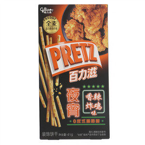 Glico格力高PRETZ百力滋夜宵香辣炸鸡味装饰饼干