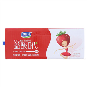 君乐宝益酸Ⅱ代草莓味8联包（32入整箱）