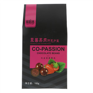 酷帕滋草莓果肉巧克力豆100g
