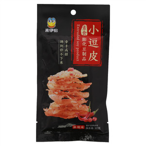 来伊盼麻辣味小逗皮（膨化豆制品）