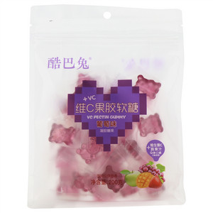 酷巴兔葡萄味维C果胶软糖