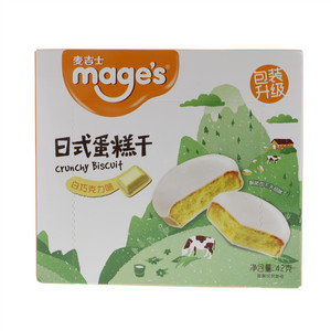 麦吉士日式蛋糕干白巧克力味42克