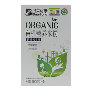 贝莱可亲铁锌钙苹果有机米营养米粉