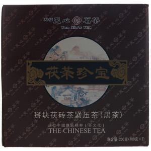 天福天心茗茶掰块茯砖茶紧压茶