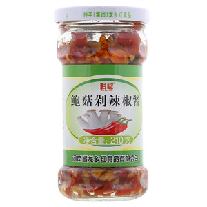 龙乡红科椒鲍菇剁辣椒酱