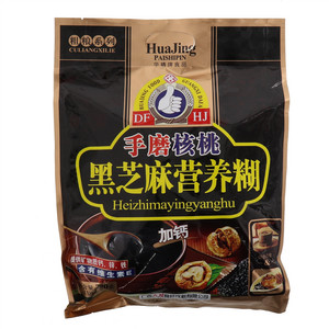 华精手磨核桃黑芝麻营养糊720克