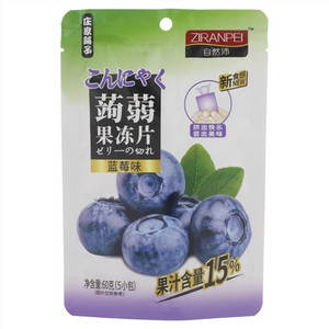 庄家铺子蓝莓味蒟蒻果冻片