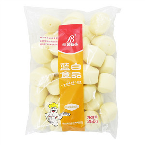 蓝白精致奶油馒头