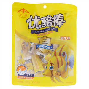 妙不语芒果味高钙优酪奶棒