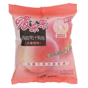 20g*6个 啵乐冻水蜜桃味蒟蒻果冻
