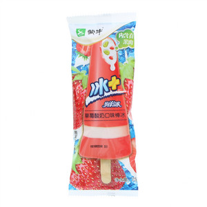 蒙牛冰+绚彩冰草莓酸奶口味棒冰