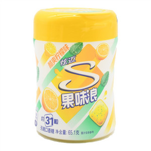 炫迈果味浪起来无糖口香糖大瓶装酷爽柠檬味65.1克