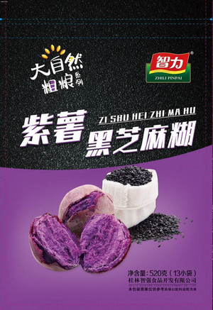 智力大自然粗粮系列紫薯黑芝麻糊