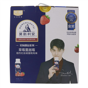 光明莫斯利安巴氏杀菌热处理风味酸奶（草莓蔓越莓纽约红丝绒蛋糕风味）200g*10