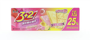 康师傅3+2苏打夹心饼干(玫瑰蜜柚味)100g+25g