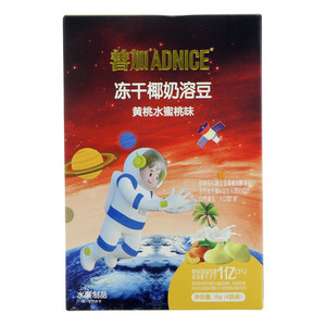 ADNICE善加黄桃水蜜桃味冻干椰奶溶豆