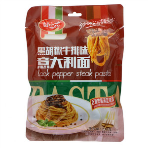 田小花黑胡椒牛排味意大利面