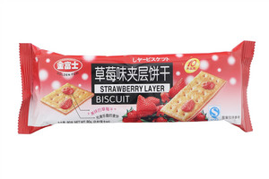 草莓味夹层饼干